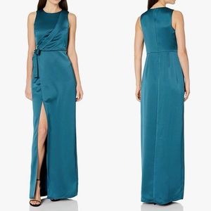 Halston Draped Satin Gown NWT